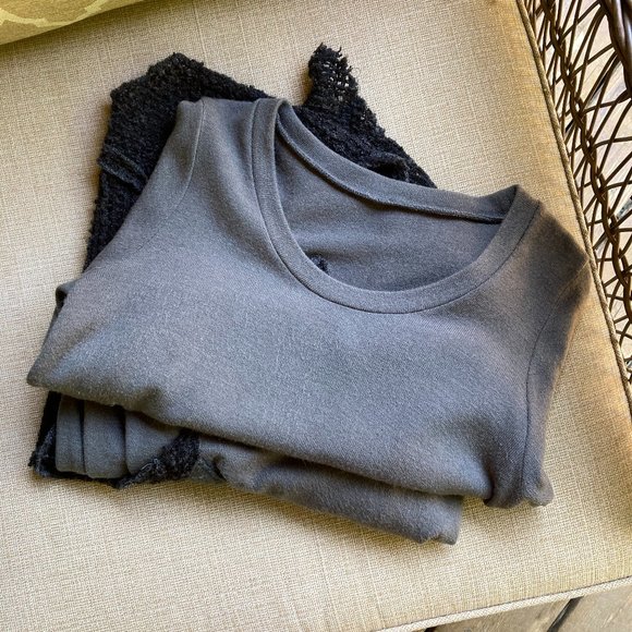 COPY - Tunic Dress+Vest Cardigan, S/M, dark gray green, gray - Picture 10 of 16